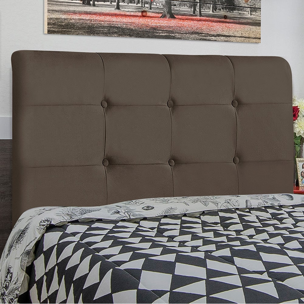 Cabeceira Cama Box Casal Luna 140cm Suede Marrom - Desk Design