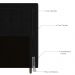 Cabeceira Cama Box Casal Luxor 140cm com Tachas e Frame Suede Preto - Desk Design