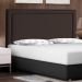 Cabeceira Cama Box Casal Maísa 140cm Com Frame Veludo Marrom - Desk Design