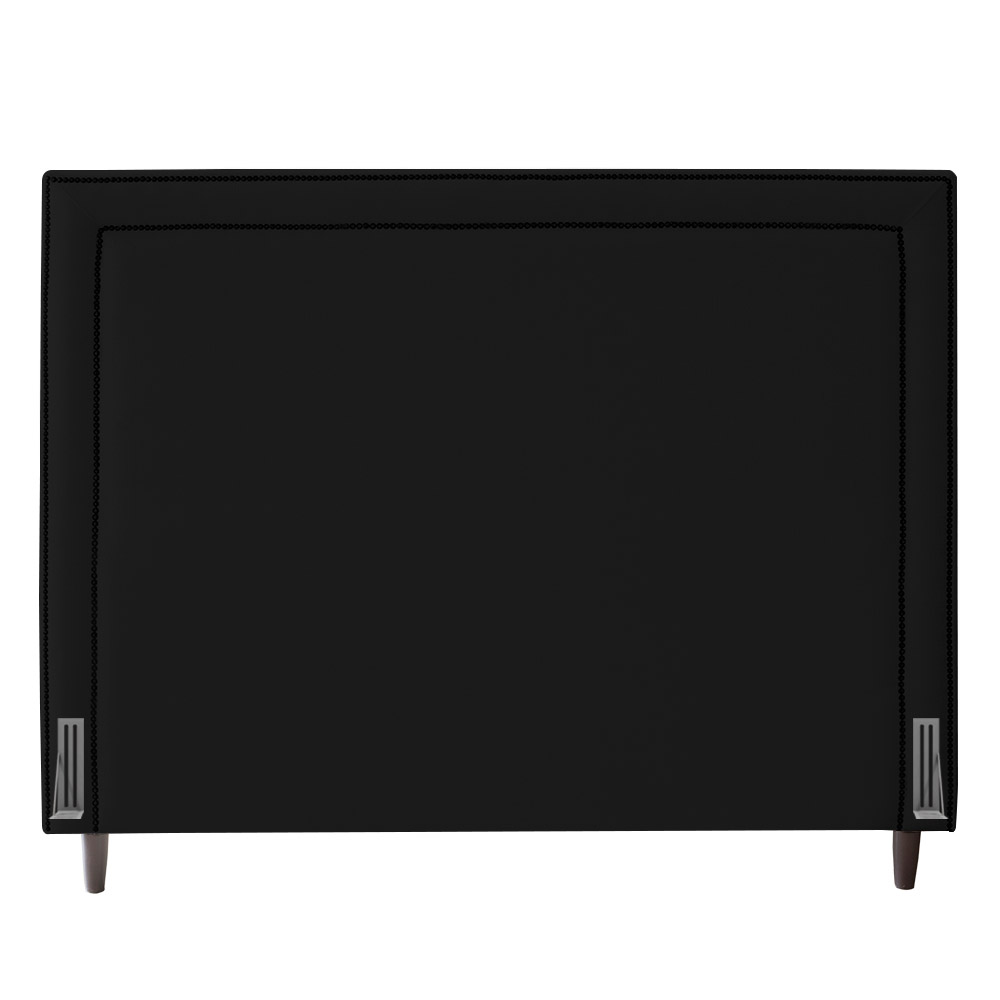 Cabeceira Cama Box Casal Maísa 140cm Com Frame Veludo Preto - Desk Design