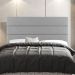 Cabeceira Cama Box Casal Malik 140cm Suede Cinza Claro - Desk Design