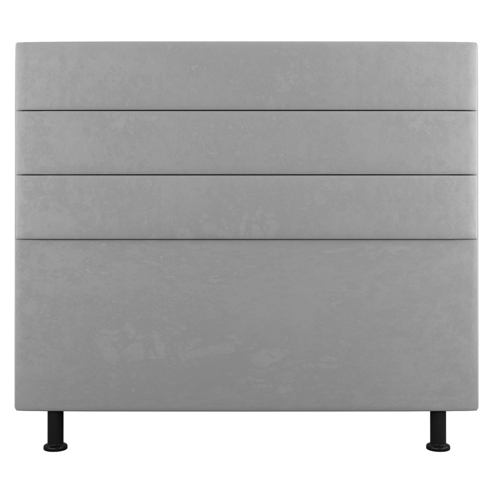 Cabeceira Cama Box Casal Malik 140cm Suede Cinza Claro - Desk Design
