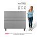 Cabeceira Cama Box Casal Malik 140cm Suede Cinza Claro - Desk Design