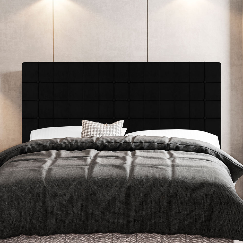 Cabeceira Cama Box Casal Parisis 140cm Suede Preto - Desk Design
