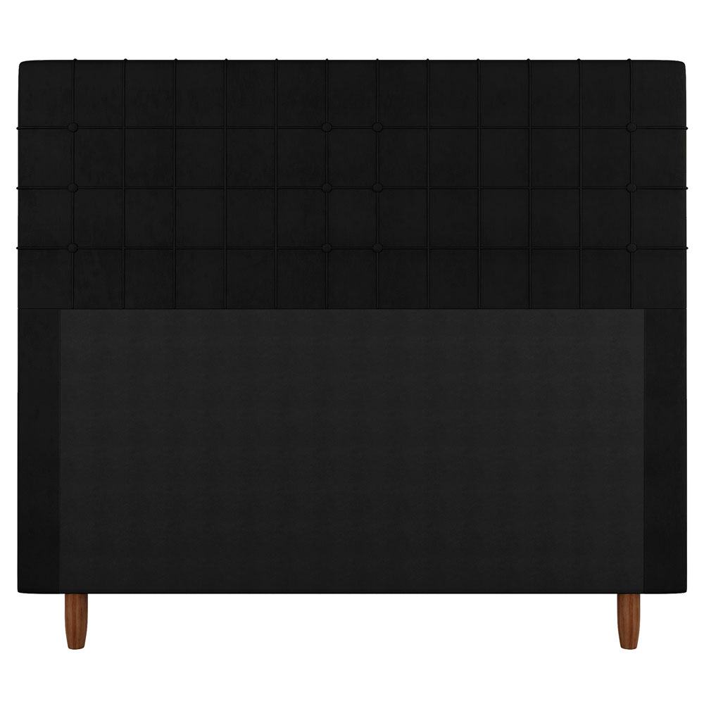 Cabeceira Cama Box Casal Parisis 140cm Suede Preto - Desk Design