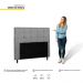 Cabeceira Cama Box Casal Queen Luna 160cm Suede Cinza - Desk Design