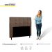 Cabeceira Cama Box Casal Queen Luna 160cm Suede Marrom - Desk Design