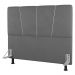 Cabeceira Cama Box Casal Queen Size Amber 160cm Estofada Sintético Cinza - Desk Design