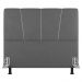Cabeceira Cama Box Casal Queen Size Amber 160cm Estofada Sintético Cinza - Desk Design