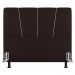Cabeceira Cama Box Casal Queen Size Amber 160cm Estofada Sintético Marrom - Desk Design
