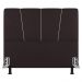 Cabeceira Cama Box Casal Queen Size Amber 160cm Estofada Suede Marrom - Desk Design