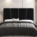 Cabeceira Cama Box Casal Queen Size Amber 160cm Estofada Suede Preto - Desk Design