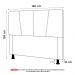Cabeceira Cama Box Casal Queen Size Amber 160cm Estofada Veludo Azul Marinho - Desk Design