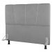 Cabeceira Cama Box Casal Queen Size Amber 160cm Estofada Veludo Prata - Desk Design