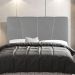 Cabeceira Cama Box Casal Queen Size Amber 160cm Estofada Veludo Prata - Desk Design