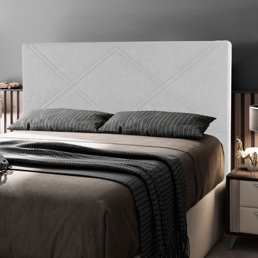 Cabeceira Cama Box Casal Queen Size Cairo 160cm Corano Branco - Desk Design
