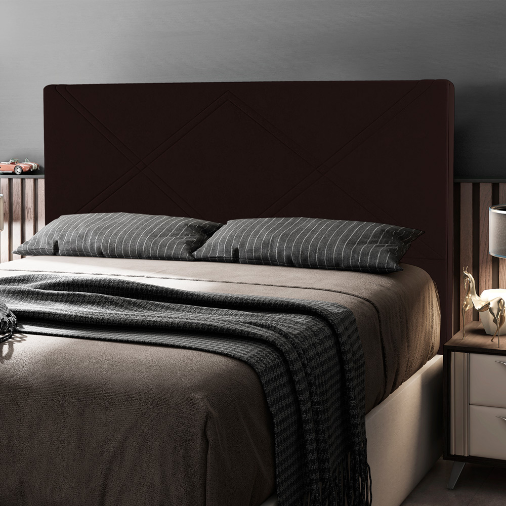 Cabeceira Cama Box Casal Queen Size Cairo 160cm Corano Marrom - Desk Design