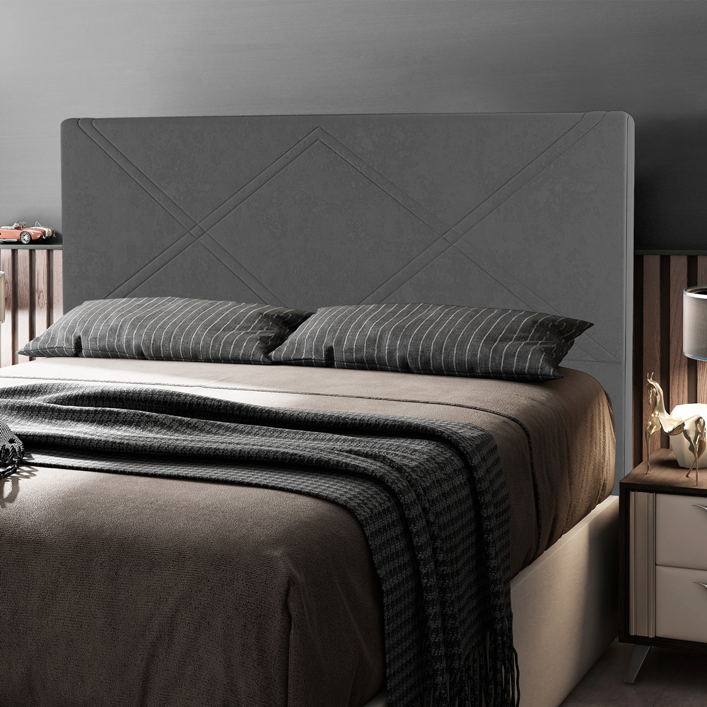 Cabeceira Cama Box Casal Queen Size Cairo 160cm Linho Cinza - Desk Design