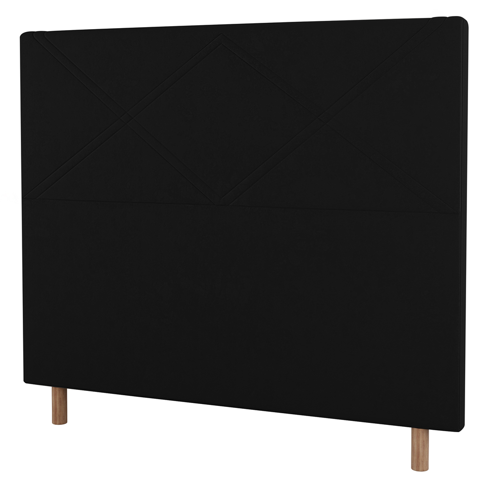 Cabeceira Cama Box Casal Queen Size Cairo 160cm Suede Preto - Desk Design