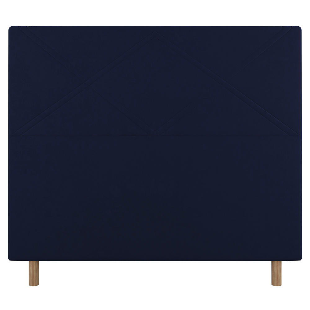 Cabeceira Cama Box Casal Queen Size Cairo 160cm Veludo Azul Marinho - Desk Design