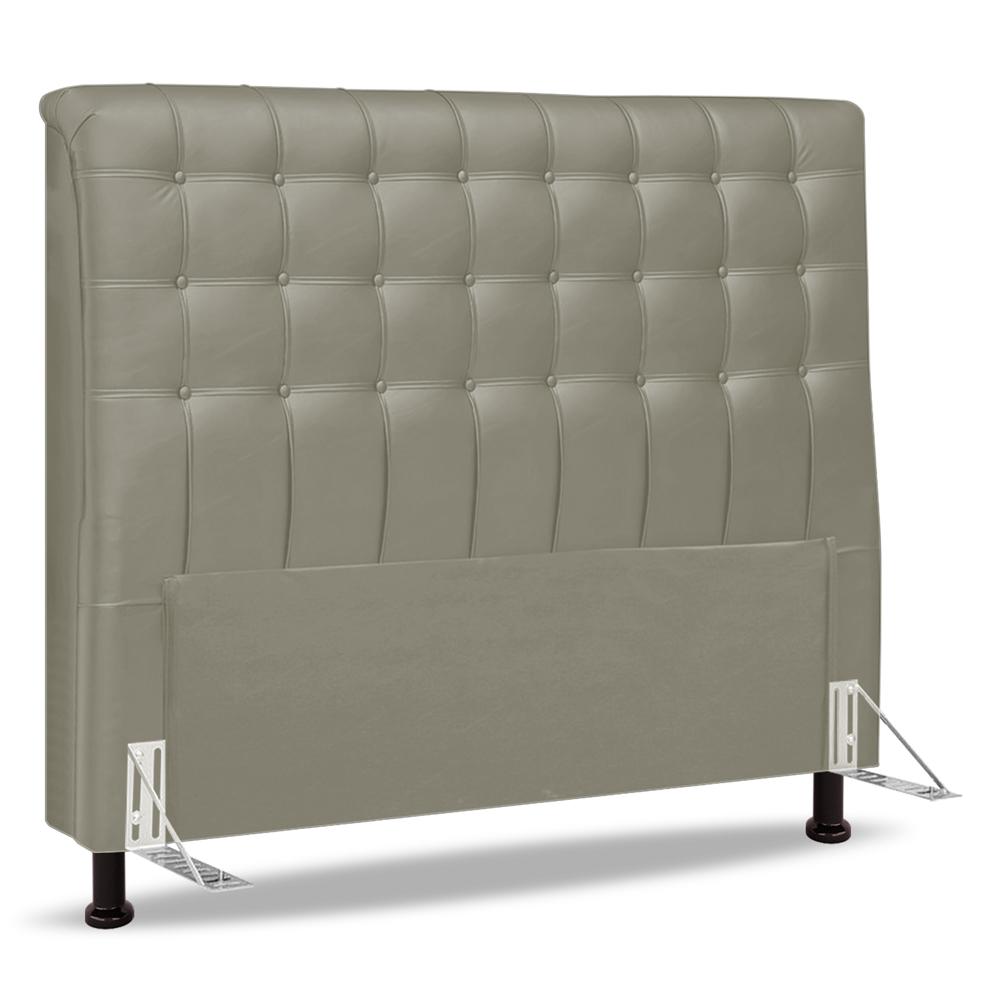 Cabeceira Cama Box Casal Queen Size Ciara 160cm Botonê com Frame Sintético Bege - Desk Design