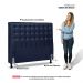 Cabeceira Cama Box Casal Queen Size Ciara 160cm Botonê com Frame Suede Azul Marinho - Desk Design
