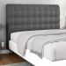 Cabeceira Cama Box Casal Queen Size Ciara 160cm Botonê com Frame Suede Cinza - Desk Design
