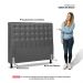 Cabeceira Cama Box Casal Queen Size Ciara 160cm Botonê com Frame Suede Cinza - Desk Design