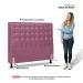 Cabeceira Cama Box Casal Queen Size Ciara 160cm Botonê com Frame Suede Rosa - Desk Design