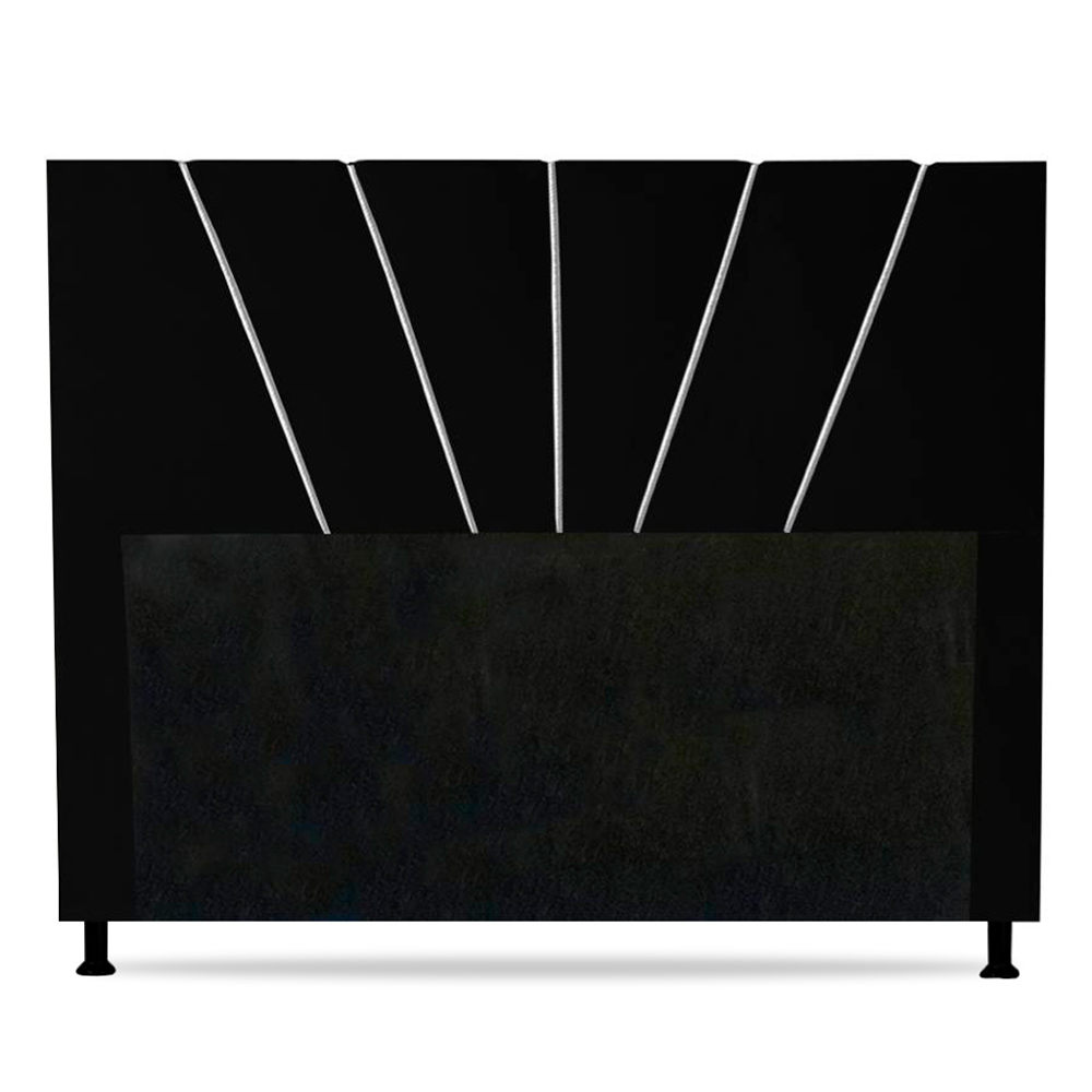 Cabeceira Cama Box Casal Queen Size Dallas 160cm Corano Preto - Desk Design
