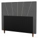 Cabeceira Cama Box Casal Queen Size Dallas 160cm Linho Cinza - Desk Design