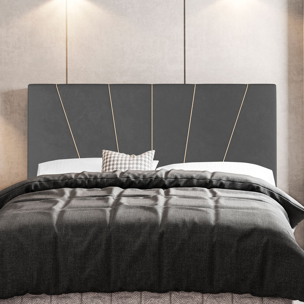 Cabeceira Cama Box Casal Queen Size Dallas 160cm Linho Cinza - Desk Design