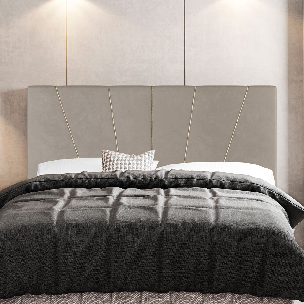 Cabeceira Cama Box Casal Queen Size Dallas 160cm Suede Bege - Desk Design