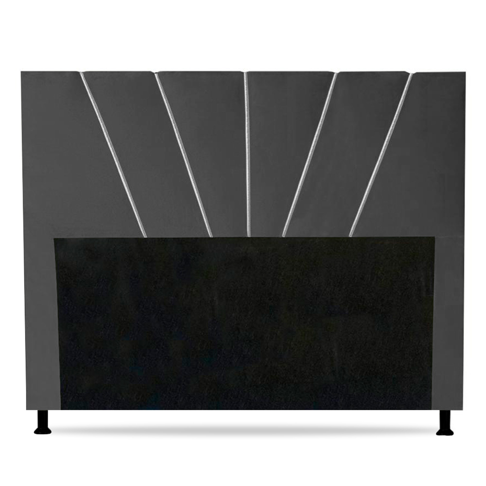Cabeceira Cama Box Casal Queen Size Dallas 160cm Suede Cinza - Desk Design
