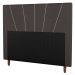 Cabeceira Cama Box Casal Queen Size Dallas 160cm Veludo Marrom - Desk Design