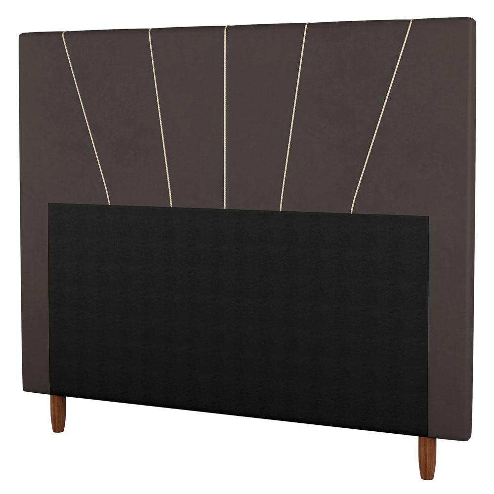 Cabeceira Cama Box Casal Queen Size Dallas 160cm Veludo Marrom - Desk Design