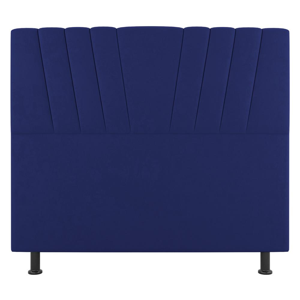 Cabeceira Cama Box Casal Queen Size Dublin 160cm Suede Azul - Desk Design