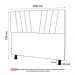 Cabeceira Cama Box Casal Queen Size Dublin 160cm Suede Azul - Desk Design