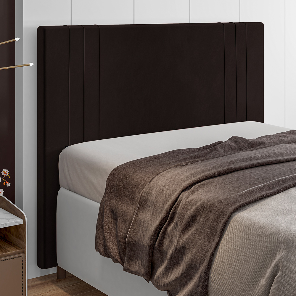 Cabeceira Cama Box Casal Queen Size Ferrara 160cm Corano Marrom - Desk Design