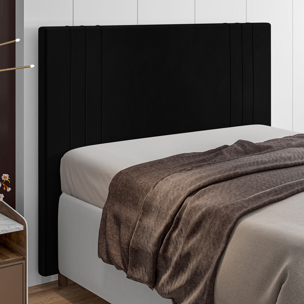 Cabeceira Cama Box Casal Queen Size Ferrara 160cm Corano Preto - Desk Design