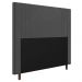 Cabeceira Cama Box Casal Queen Size Ferrara 160cm Suede Cinza - Desk Design