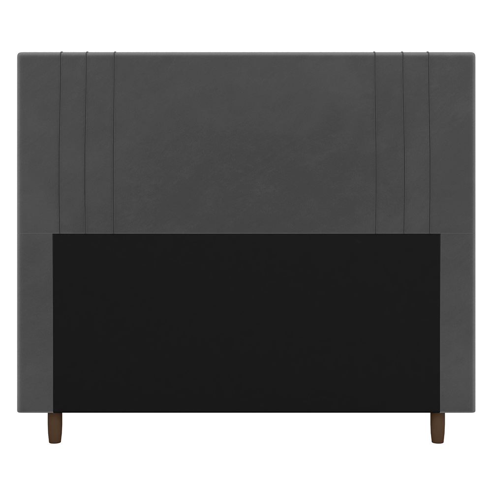 Cabeceira Cama Box Casal Queen Size Ferrara 160cm Suede Cinza - Desk Design