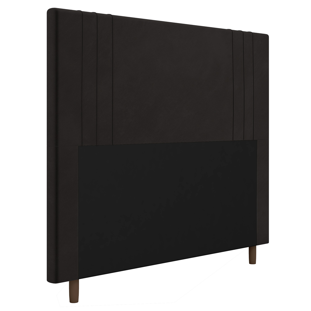Cabeceira Cama Box Casal Queen Size Ferrara 160cm Suede Marrom - Desk Design