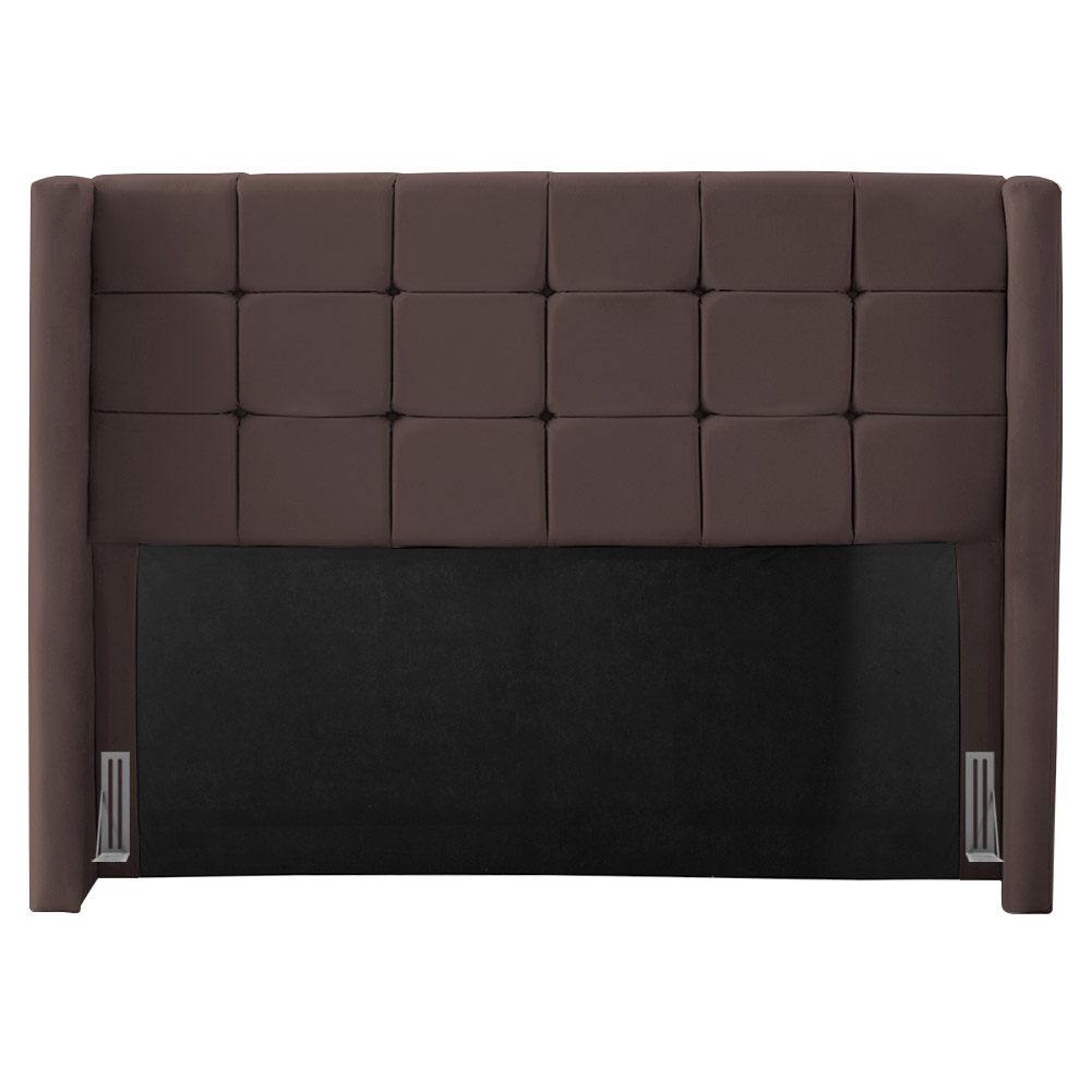 Cabeceira Cama Box Casal Queen Size Gioconda 160cm Com Frame Suede Marrom - Desk Design