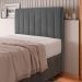 Cabeceira Cama Box Casal Queen Size Itália 160cm Suede Cinza - Desk Design