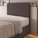 Cabeceira Cama Box Casal Queen Size Ivana 160cm Linho Marrom - Desk Design