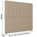 Cabeceira Cama Box Casal Queen Size Ivana 160cm Sintético Bege - Desk Design