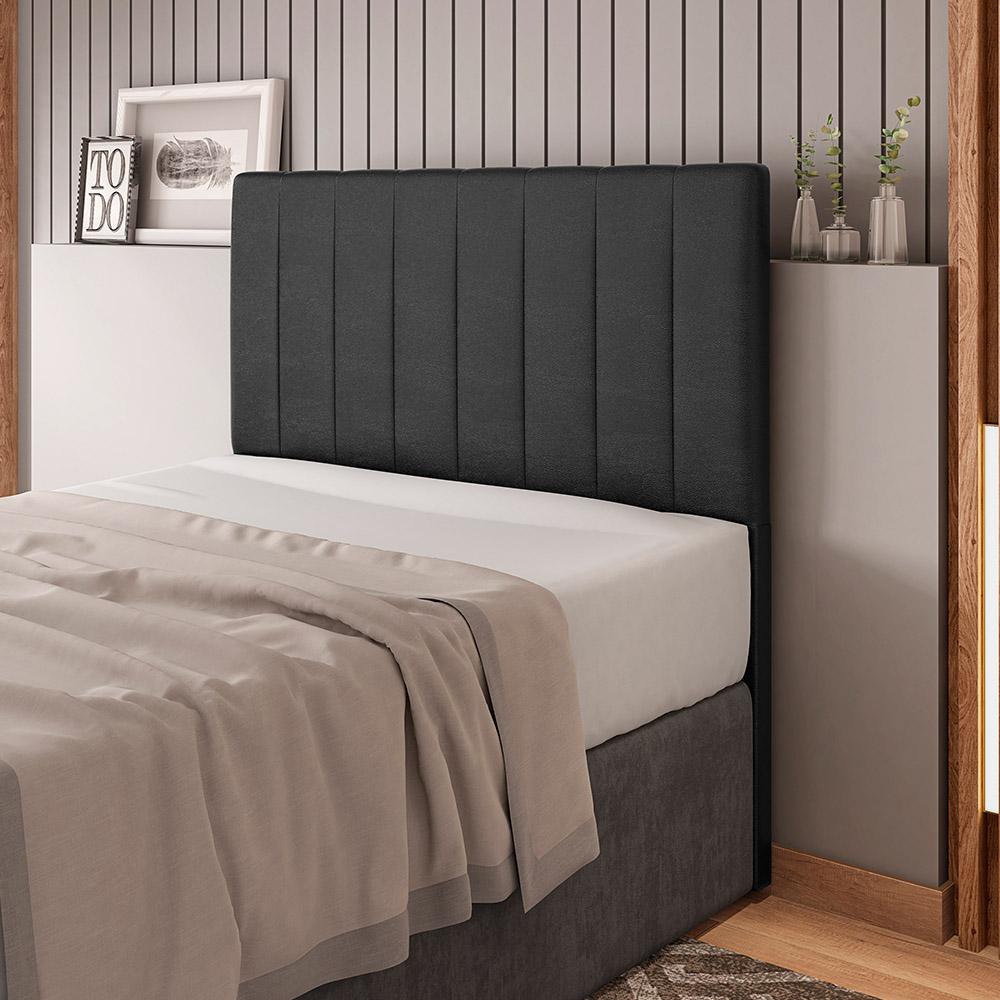 Cabeceira Cama Box Casal Queen Size Ivana 160cm Sintético Preto - Desk Design