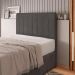 Cabeceira Cama Box Casal Queen Size Ivana 160cm Veludo Cinza - Desk Design