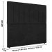 Cabeceira Cama Box Casal Queen Size Ivana 160cm Veludo Preto - Desk Design
